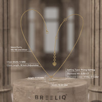 Pear Lab Grown Diamond Necklace