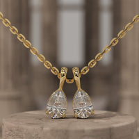 Pear Lab Grown Diamond Necklace
