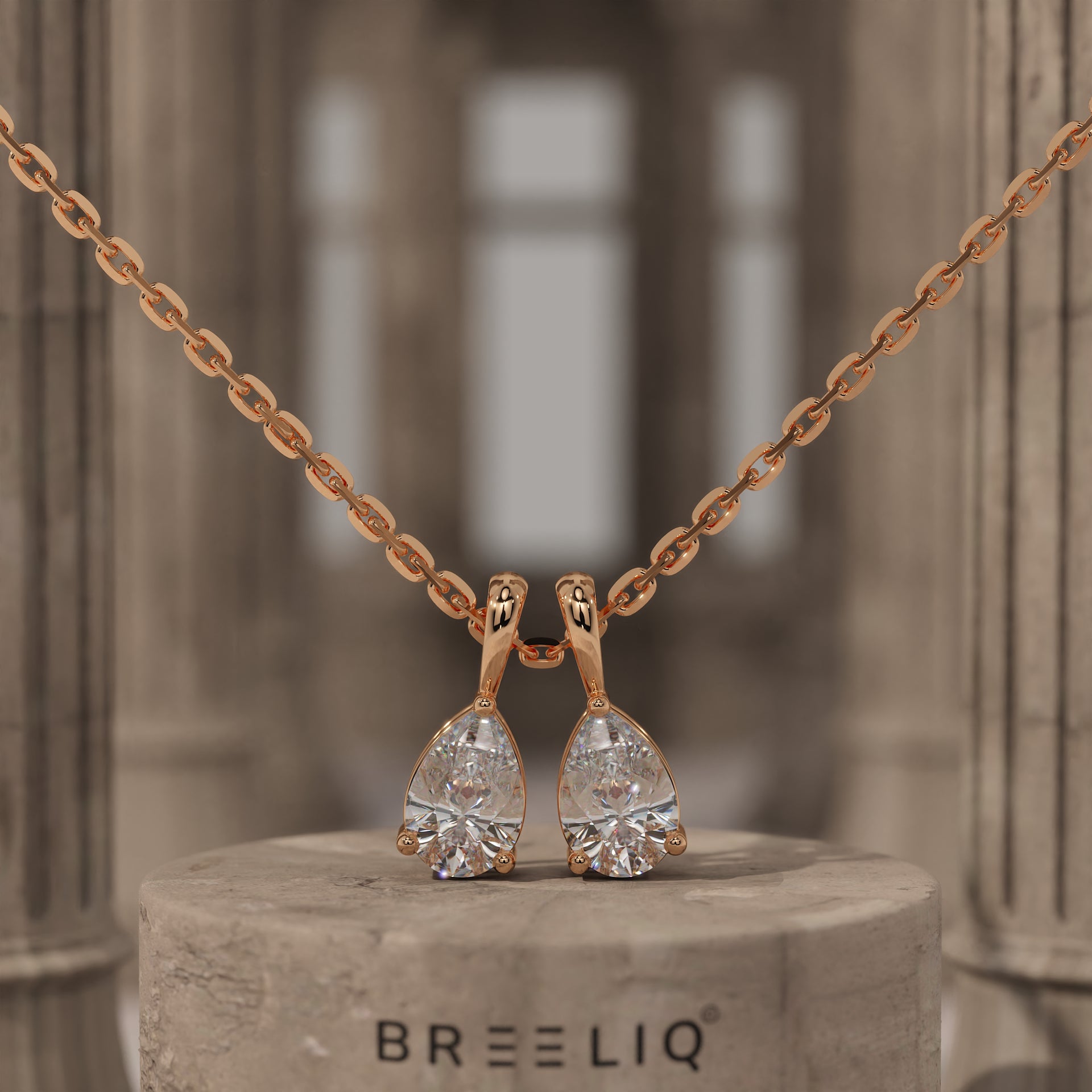 Pear Lab Grown Diamond Necklace