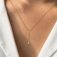 Gold Teardrop Necklace