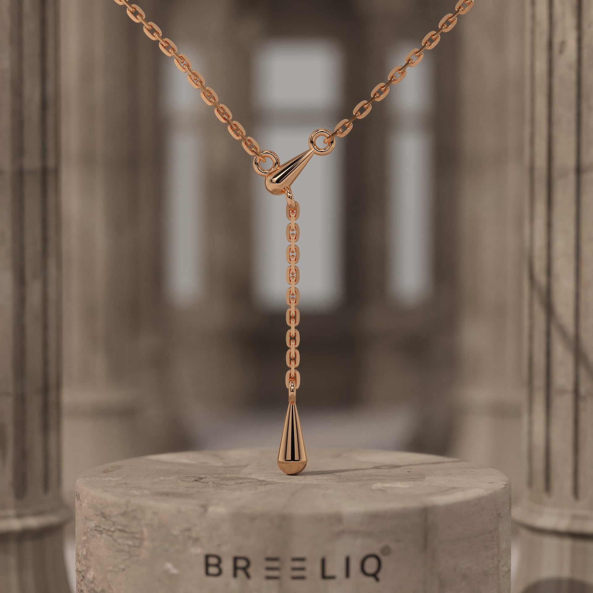 Gold Teardrop Necklace