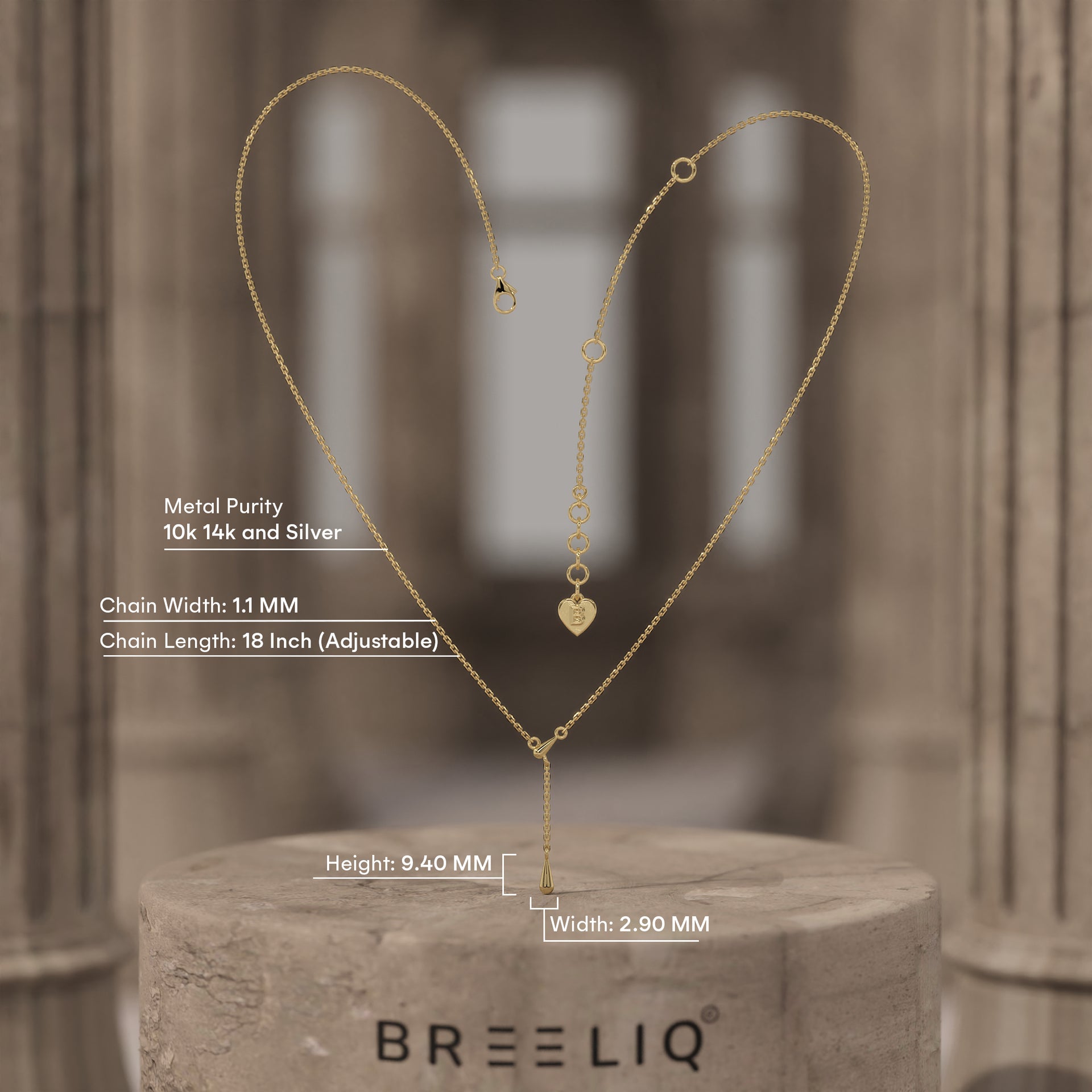 Gold Teardrop Necklace