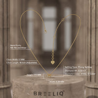 3 Stone Bezel Diamond Necklace