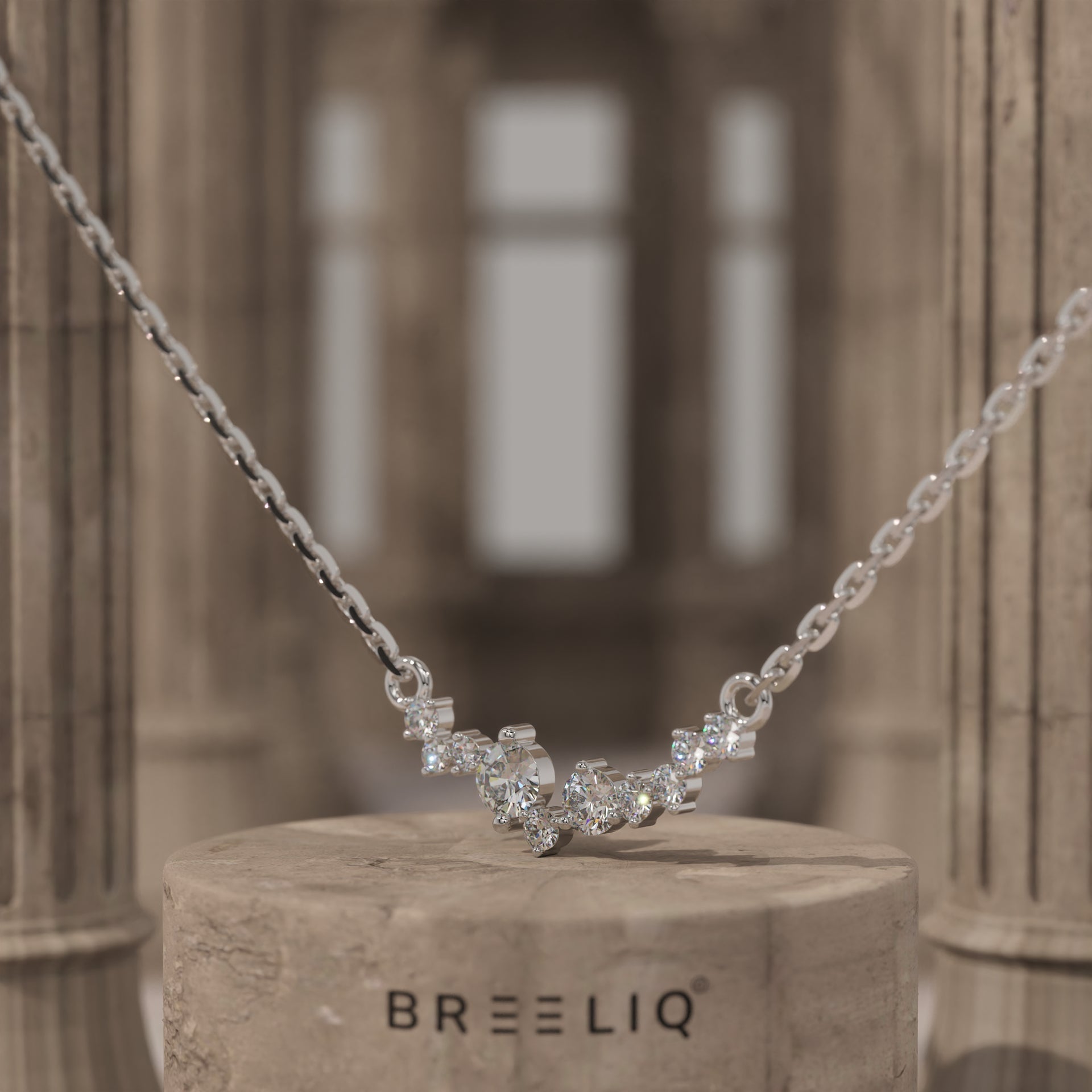 Minimalist Diamond Gold Necklace