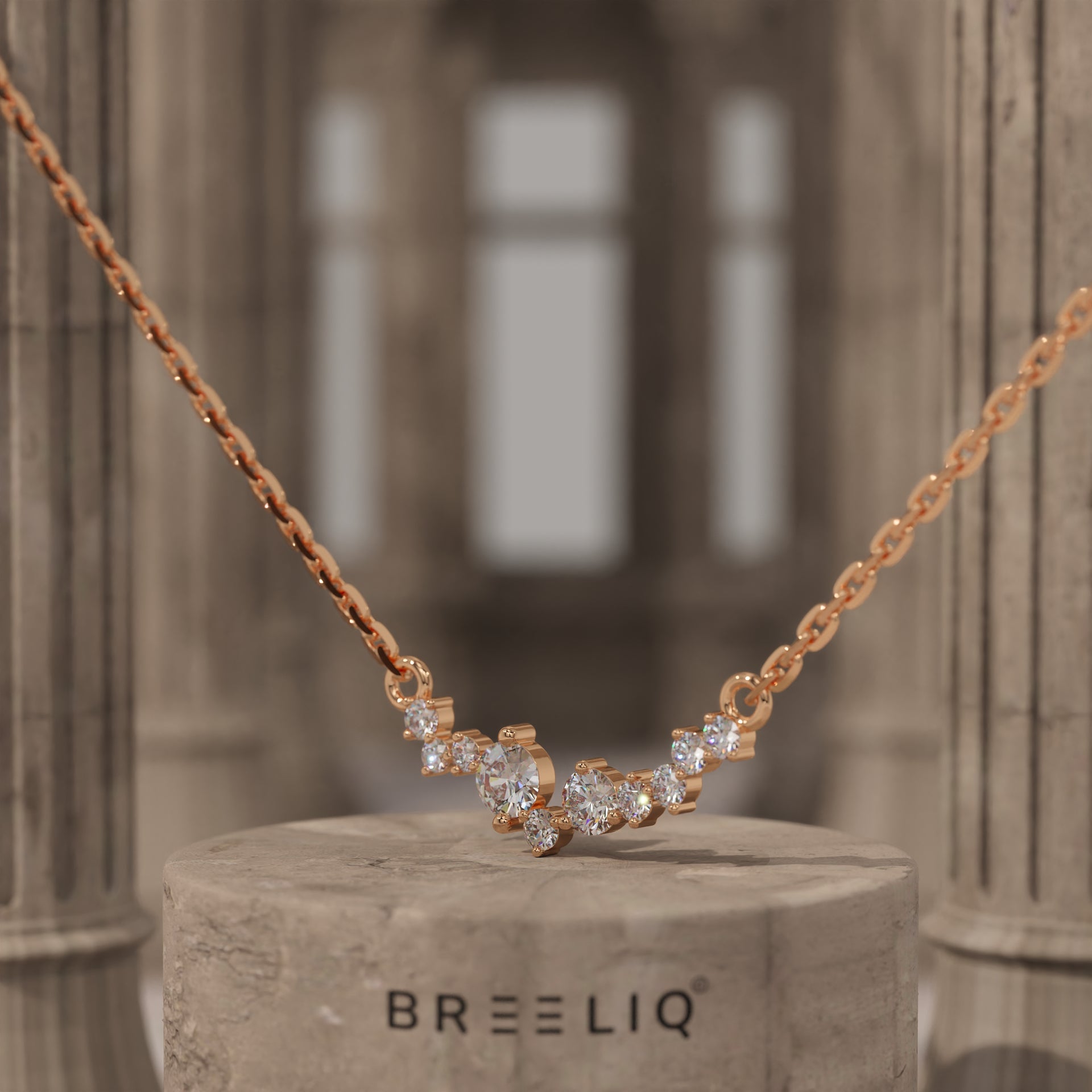 Minimalist Diamond Gold Necklace