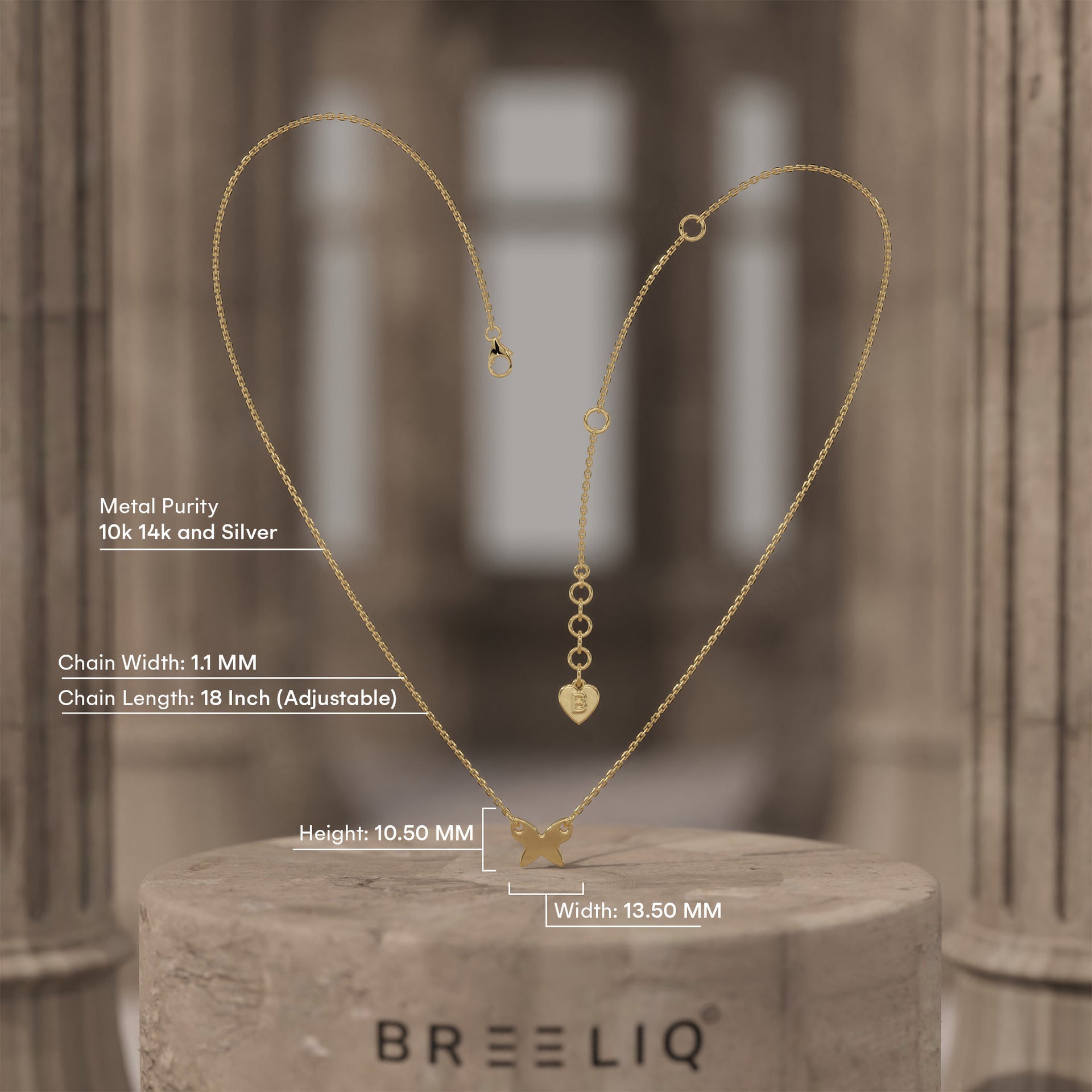 Minimal Butterfly Necklace