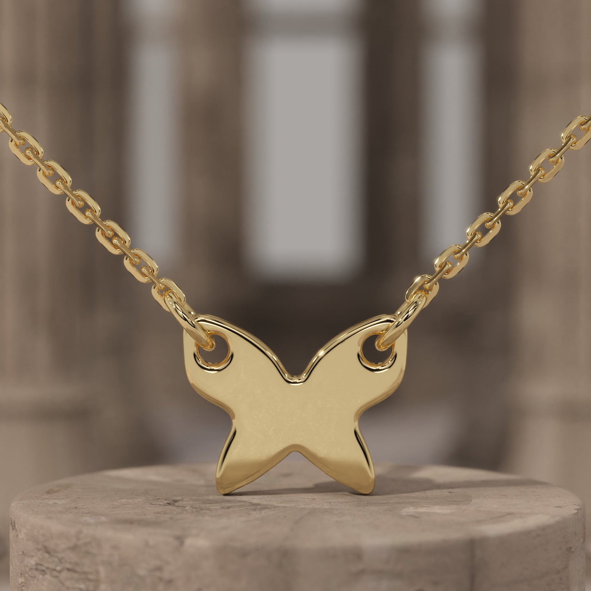 Minimal Butterfly Necklace