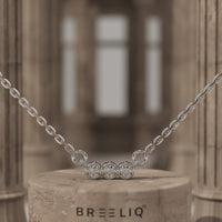 Gold 3 Stone Necklace