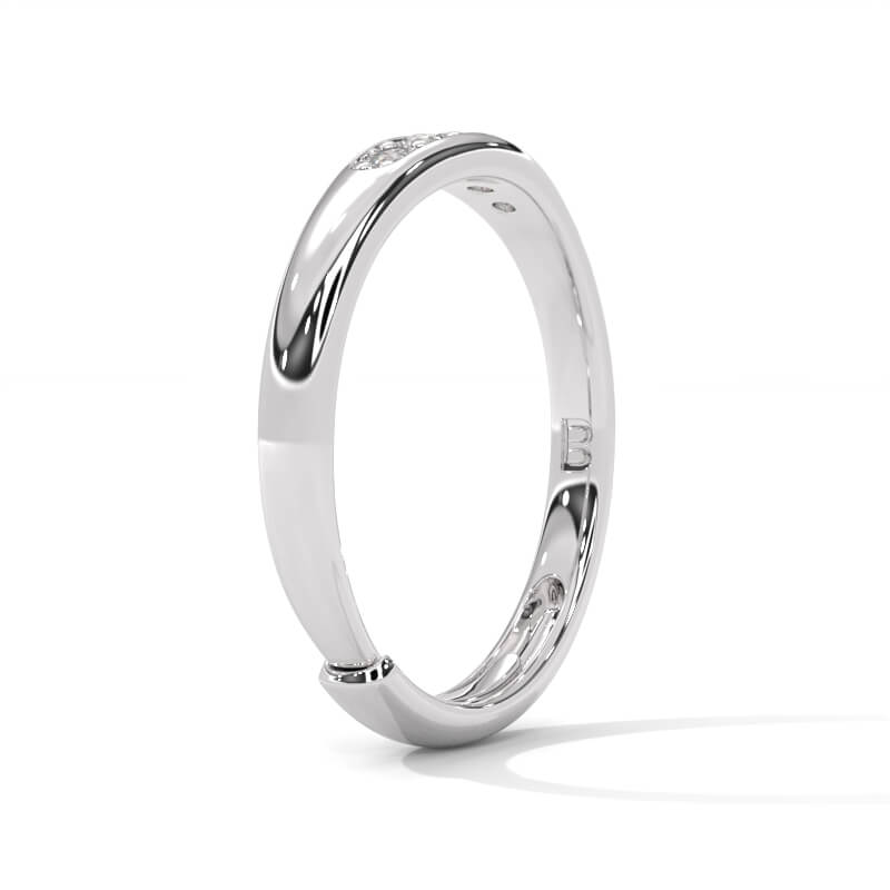 Sterling Round Diamond Cut Ring