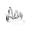 Heartbeat Statement Sterling Silver Ring