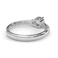 Solitaire Pear Silver Ring For Women