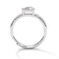 Solitaire Pear Silver Ring For Women