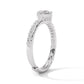 Solitaire Pear Silver Ring For Women