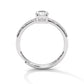 Solitaire Oval Silver Ring