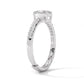 Solitaire Oval Silver Ring