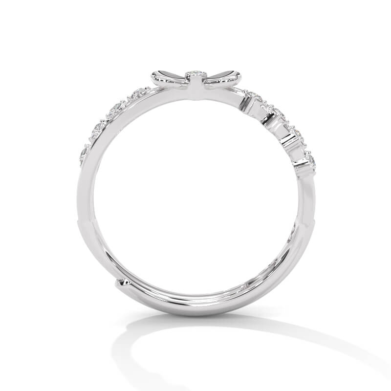 Ribbon Sterling Silver Ring For Women