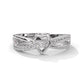 Hollow Heart Silver Ring for Women