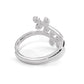 The Iced Out Leaf Sterling Silver Ring For Women