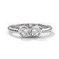 Four Cubic Zirconia Silver Ring