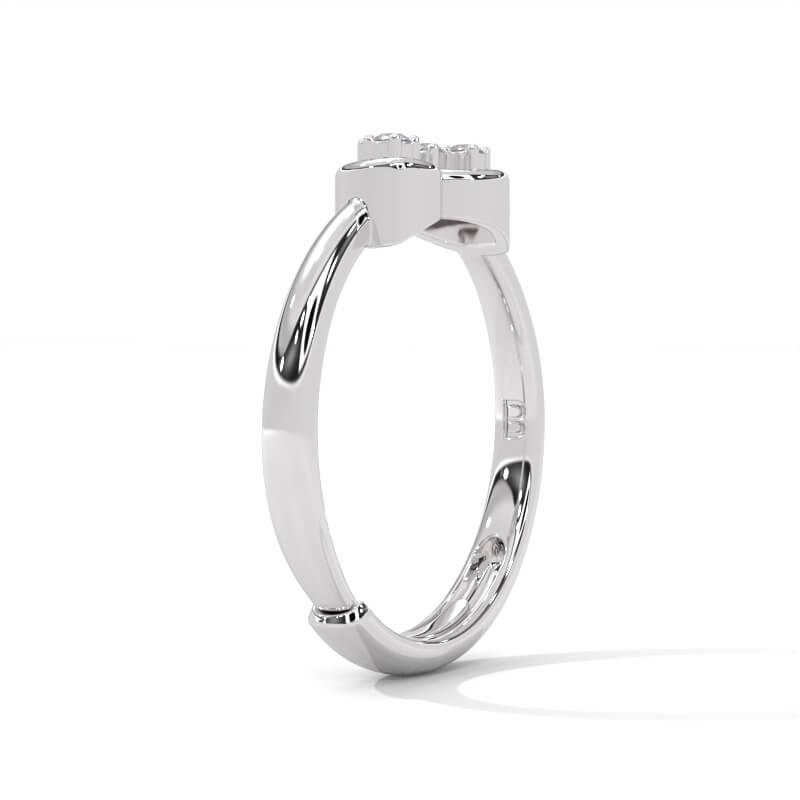 Four Cubic Zirconia Silver Ring