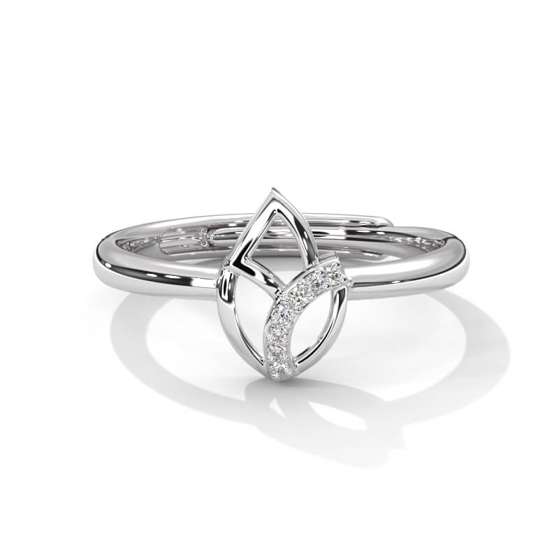 Diamond Enlivened 925 Sterling Silver Ring