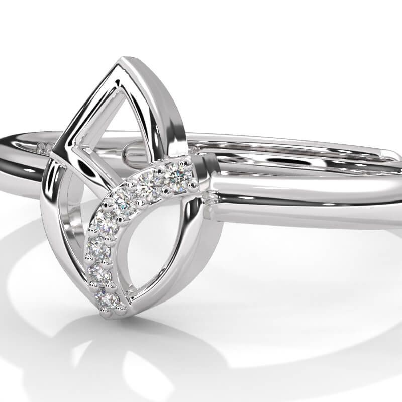 Diamond Enlivened 925 Sterling Silver Ring