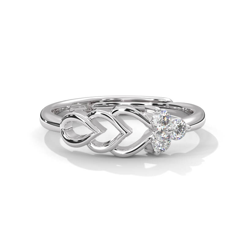 Heartfelt Brilliance Sterling Silver Ring