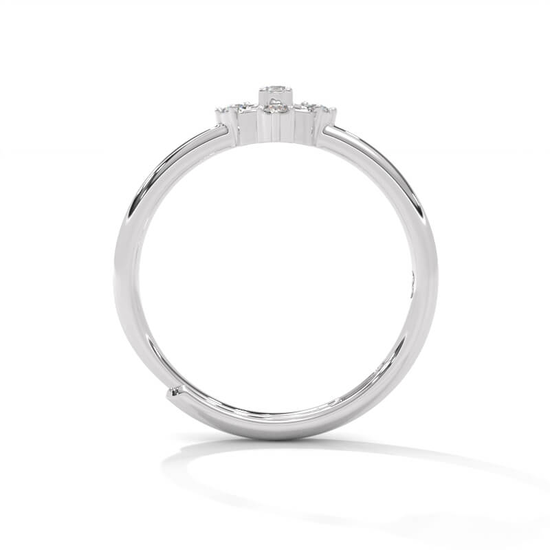 Twilight Blossom Silver Ring For Women