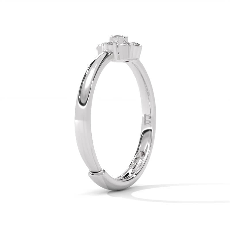 Twilight Blossom Silver Ring For Women