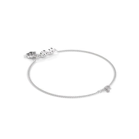 Infinity symbol dog cat paw silver anklet for women