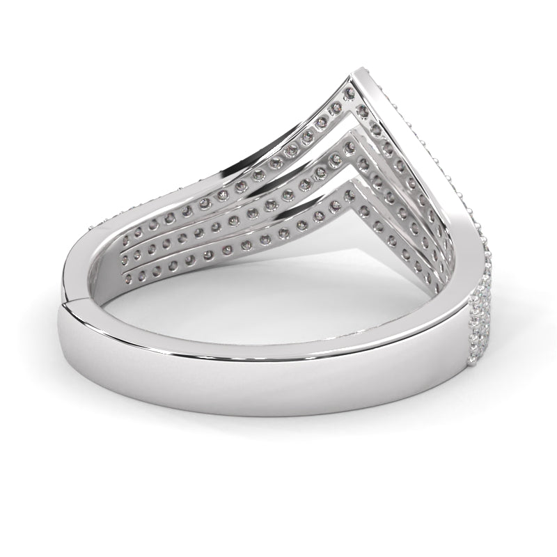 Luxurious 925 Sterling Silver Diamond Ring