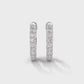 Round Brilliant Cut Diamond Hoop Earrings