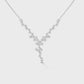 Cubic Zirconia Diamonds Silver Pendant Charm Necklace