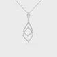 Simple Silver Diamond Pendant