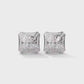 Natural Diamond Stud Earrings in 925 Sterling Silver