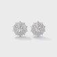 Brilliant Round Cut Diamond Halo Stud Earrings