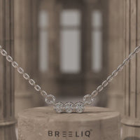 Gold 3 Stone Necklace