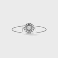 Twinkling Clover Pearl Silver Bracelet