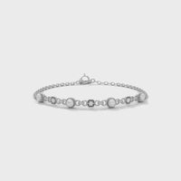 Round Pearl Daily Were Silver Bracelet