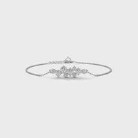 Lucky Clover Diamond Silver Bracelet