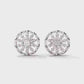 925 Sterling Silver Diamond Studded Stud Earrings