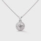 Crystal Circle Silver Necklace Pendant