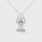 Sterling Silver Trishul And Shivling Pendant