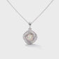 Pearl & Silver Diamond Accent Twist Pendant Necklace