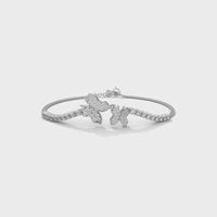 Butterfly Gemstone Silver Bracelet