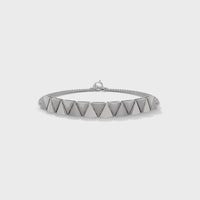 Attractive Silver Bezel Bracelet