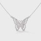 Silver Butterfly Necklace For Women