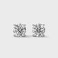 Brilliant Round Cut Lab Created Diamond silver Earring