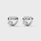 Heart Earrings Small Fragrant Love Diamond Zircon Earrings