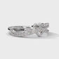 Hollow Heart Silver Ring for Women